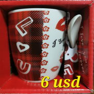 Tazas individuales. 1 taza con su cucharas - Img 54558749