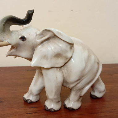 Bello elefante antiguo italiano firmado por Guido Cachapotti - Img 122039079