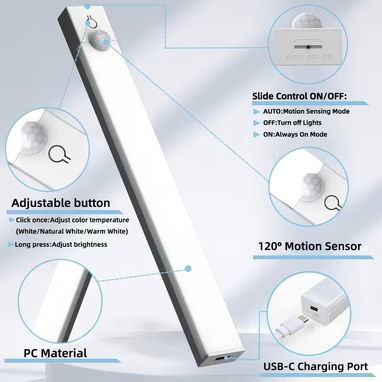 ☎️53544655 🛵 Entrega Disponible ⭐Set de 3 Luces LED USB Recargables con Base Magnética ⭐ - Img 115432733