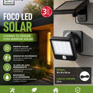 FOCO SOLAR LED EXTERIOR | SENSOR DE MOVIMIENTO | PANEL SOLAR 2,5 m - Img 56002588