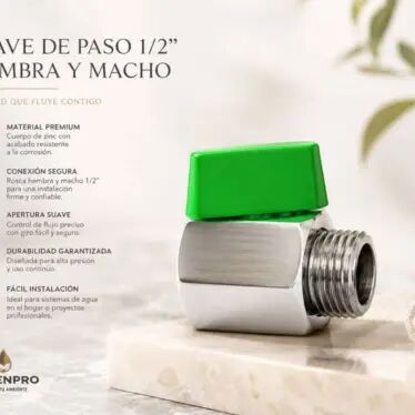 Válvula de paso miniHH 1/2" GPLP83 (hembra-macho))(CVV) - 2/3