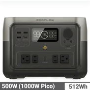 EcoFlow RIVER 2 Max con 512Wh, 500W - Pico 1000W, Batería LiFePO y Carga Rápida Estación de Energía Portátil - Img 55864278