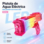 Pistola de Agua Eléctrica de Alta Presión con Luces LED (ROSA) - Img 56962619