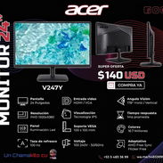 💲 140💲MONITOR ACER 24" 1080P IPS 100HZ. NUEVOS Y SELLADOS EN CAJA USD-EURO-CUP-ZELLE. TLF 54833699 - Img 50813795