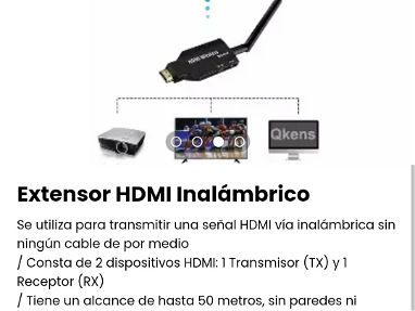 !!Extensor HDMI Inalámbrico Se utiliza para transmitir una señal HDMI vía inalámbrica sin ningún cable de por medio!! - Img 65201427