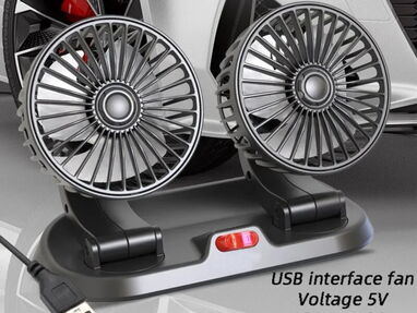 Ventilador De Carro USB Nuevo en Caja /3 Velocidades/Moderno y Potente/ Giros 360° - Img main-image