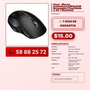 Hoco – Mouse Inalámbrico GM40 RGB Recargable | Dual Mode 2.4G + Bluetooth VPT -0154 - Img 57841784