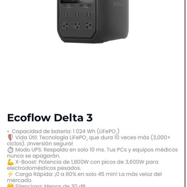 🔋 ¡Energía segura para tu hogar o negocio con EcoFlow! 🔋 - 2/4