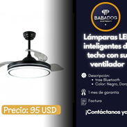 Lámparas LED inteligentes de techo con su ventilador trae Bluetooth precio 95 usd con mensajería - Img 54994692