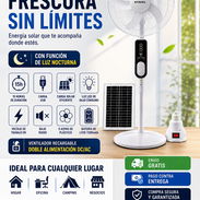 🌬️⚡ VENTILADOR SOLAR RECARGABLE STAVEL 16” ⚡🌬️  Mantén tu hogar fresco en cualquier momento con este increíble ventila - Img 55639216