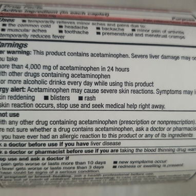 Acetaminophen 500mg 500Tabletas Importado - 2/2
