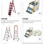 Escalera plegable de 6 escalones.escalera de 4 escalones .escalera con asiento reductor de inodoro infantil - Img 57271616