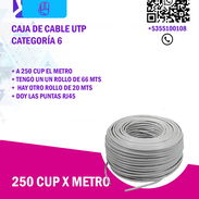 38 Mts de Cable de Red | CATe 6 | Color Gris | 250 x metro - Img 53854144