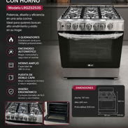 Cocina de gas con horno LG de 6 HORNILLAS* ✅️Luz en el horno  ✅️Encendido por Magneto  ✅Tapa de cristal  *$430 usd - Img 56521240