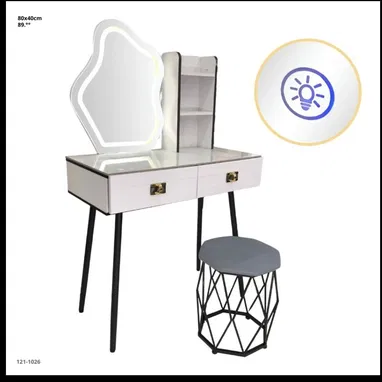 Vanity, cómoda, mesa de tocador Viene con luz led y silla 190usd🔺️ - Img 123053457