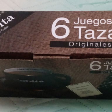 Tasas cubita originales en caja 6 tasas de café y 6 platicos - Img 121896089