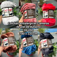 🔖Colchas antialérgicas de tela peluche y durazno Cameras, Queen y King - Img 57685428
