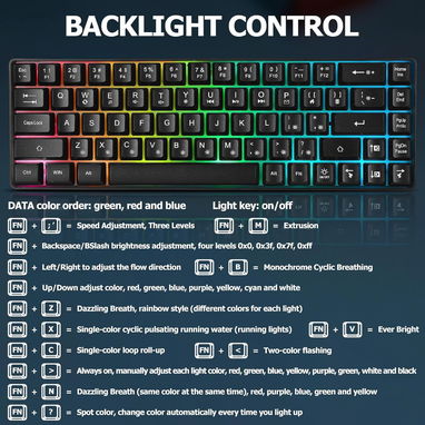 ✔️Teclado Gamer rgb 60% Gaming - Img 123040593