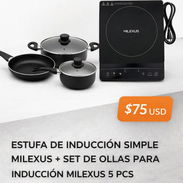 °` ESTUFA DE INDUCCIÓN + SET DE OLLAS D INDUCCIÓN - Img 57083323
