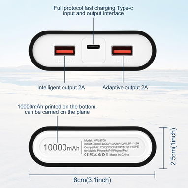 Powerbank de baterías 18650 🔋⚡ DIY caja cargador portátil 4x18650 con 2 USB + Tipo C, carga rápida para móviles y table - Img 127606849