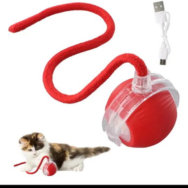 PELOTA INTERACTIVA CON RUEDAS Y CORDÓN PARA PERROS Y GATOS - Img 126208291