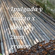 Tubos de hierro de pulgada y cuarto x 6 metros - Img 57604110