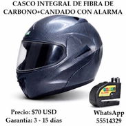CASCO INTEGRAL DE FIBRA DE CARBONO+CANDADO CON ALARMA, ENTREGA DE FACTURA, VARIEDAD DE OFERTAS ESPECIALES - Img 54800065