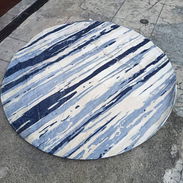 Alfombra circular decorativa 180 cm | grande, suave y elegante para sala o habitación - Img 55211318