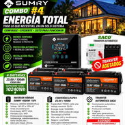 Combo Inversor SUMRY 4kW + 4 Baterías de 25.6V x 100Ah  🚛 Transporte x costo adicional  💸 Precio: 2️⃣6️⃣5️⃣0️⃣ USD - Img 58001348