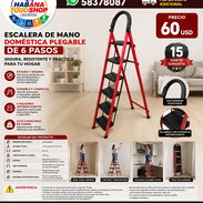 ESCALERAS DOMÉSTICAS PLEGABLE DE 4 NIVELES CON MANIJA ACOLCHADA y 6 NIVELES NUEVAS EN CAJA!!! - Img 55688145