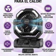 Ventiladores Recargables F6 BATERÍA DE LITIO 20000mAh con DOBLE ASPAS marca Challenger ✨ - Img 56911178