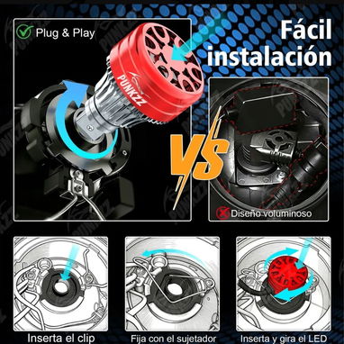 Pareja de Bombillos LED H3 de alta intensidad, equipados con tecnología CSP 3570 - 3/4
