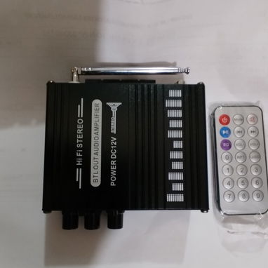 Amplificador Bluetooth AK-370, Potencia de 20 W + 20 W, 12 V CC, minialtavoz estéreo HiFi. - 2/2