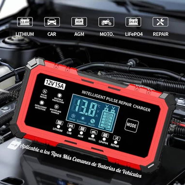 Cargador de batería 12v _ 15Amp . Carga rápida 😃. 50 Usd - 3/4