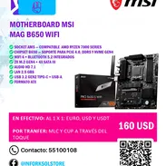 🔧 MSI PRO B650-S WiFi — Placa base AM5 con WiFi 6 y soporte DDR5 Vendo motherboard MSI PRO B650-S WiFi, nueva y sellada - Img 52578429
