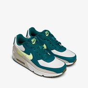 (X) Zapatillas Nike Air Max 90 en turquesa, beige y verde lima $83.00 - Img 57074130