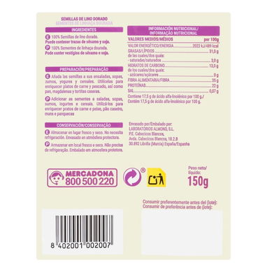 Semillas de Linaza dorada 150g - Img 120867221