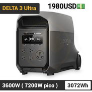 Ecoflow DELTA 3 Ultra con 3072Wh, 3600W - Pico 7200W, Carga Rápida y Batería LiFePO Estación de Energía Portátil - Img 54893070
