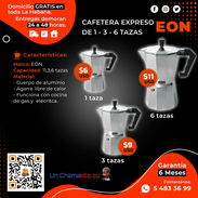 ☕ 3 OPCIONES ☕ CAFETERAS MARCA EON DE 1 HASTA 6 TAZAS. CONTAMOS CON MENSAJERÍA GRATIS FACTURA Y GARANTÍA. TLF 54833699 - Img 54252914