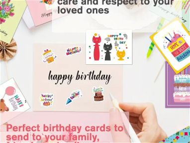 Tarjetas de cumpleaños con sobres y pegatina - Img 67661065