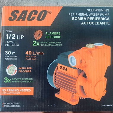 Ladrón de agua marca SACO 1/2 HP (autocebantes - 2/2