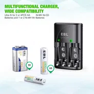 🔋 CARGADOR DE BATERIAS RECARGABLES 🔋 PARA AA - AAA -9 VOLT 🔋 MARCA EBL® 🔋 CALIDAD 🔋 5.887.23.60 - Img 47729074