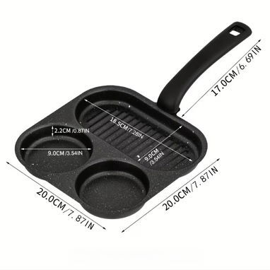 Sartén de 3 compartimentos/gas e inducción - Img 123511713