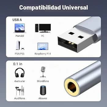 Adaptador USB a 3.5mm (audio y micro) - 2/2