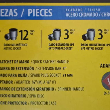 🔧Juego de Cubos de 40 piezas con chicharra.  Detalles en las fotos - Img 101014356