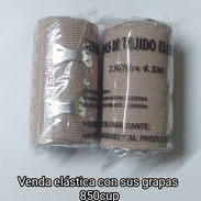 Vendas elásticas con sus grapas color piel 7.5cm alto y 4.5 metros largo 850cup - Img 55187162