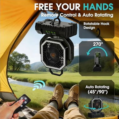 Ventilador Recargable F6s – 20,000 mAh 🌬️💡 ¡POTENCIA Y FRESCURA SIN LÍMITES! 💡🌬️ - 4/5