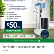 Ventilador recargable con panel solar - Img 55507651