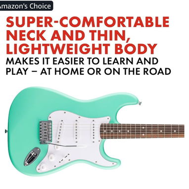 🎸 GUITARRA ELÉCTRICA SQUIER STRATOCASTER – ¡LISTA PARA TOCAR! 🎸  Dale vida a tu música con esta Squier Stratocaster - Img 125987951