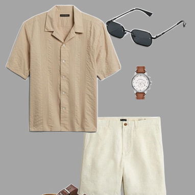Conjunto Shorts y camisa de lino 58547626 - Img 122618868